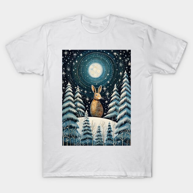 Moonlit Reverie: The Hare's Serenity T-Shirt by thewandswant